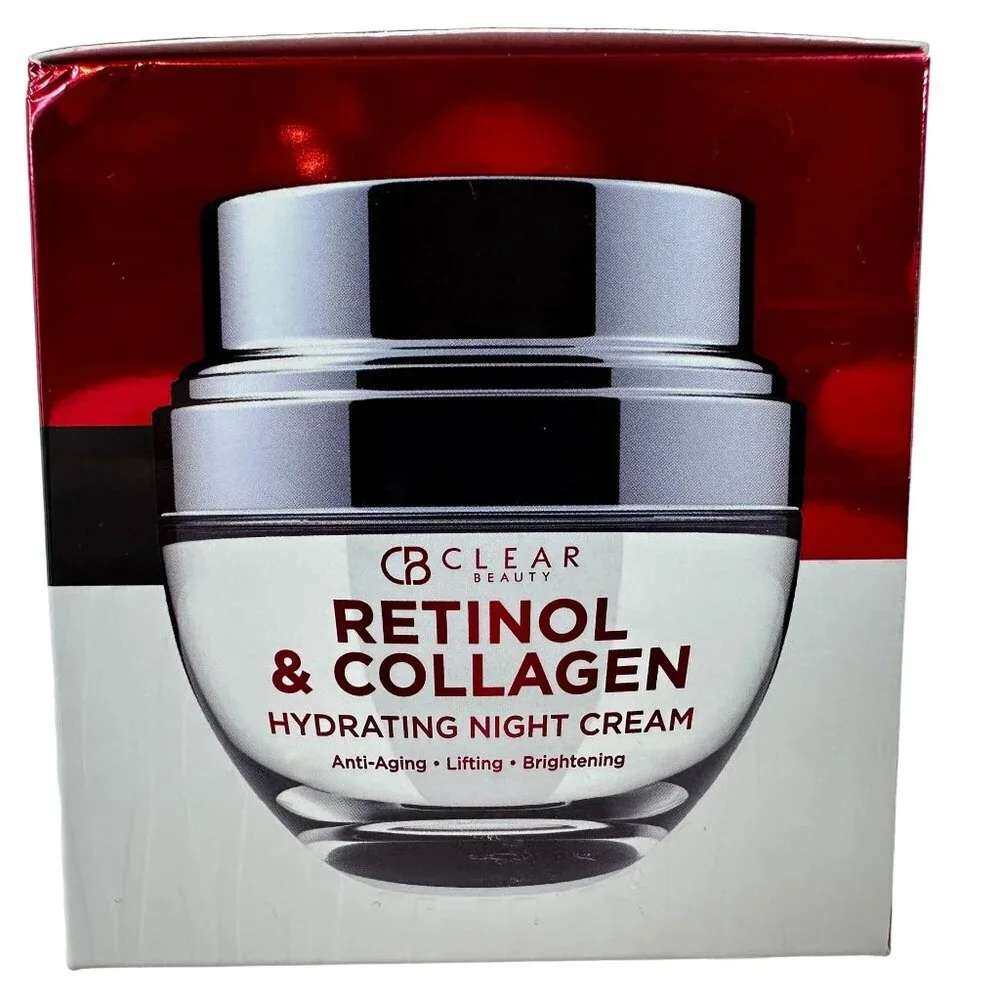 Clear Beauty Retinol & Collagen Hydrating Night Cream Anti-Aging Lifting NEW BOX
